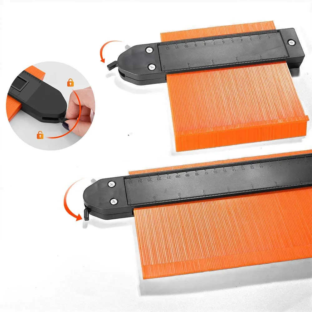 5/10 Inch Contour Gauge with Lock Shape Duplicator Scale Template Tiling Measuring Ruler Carpenter Tools | Инструменты