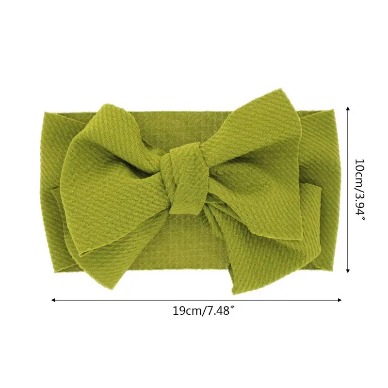 

8Pcs/Set Baby Girls Lovely Bow Hairband Elastic Cloth Wide Headband Stretch Knot Bandanas Turban Headdress Clothing Accessories
