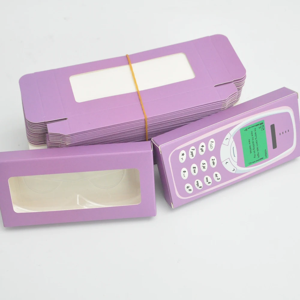 

Eyelash boxes wholesale rectangle cardboard mink eyelashes deep purple makeup case lash cases packaging vendors fast shipping