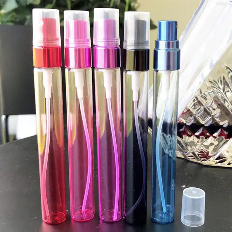 

Spray Perfume Bottle Beautiful Glass Bottle 10ml Fragrance anging Diffuser Portable Empty Cosmetic Packaging 25pcs/lot