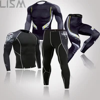 mens thermal long underwear series compression shirt sportswear quick drying running clothes jogging training gym fitness