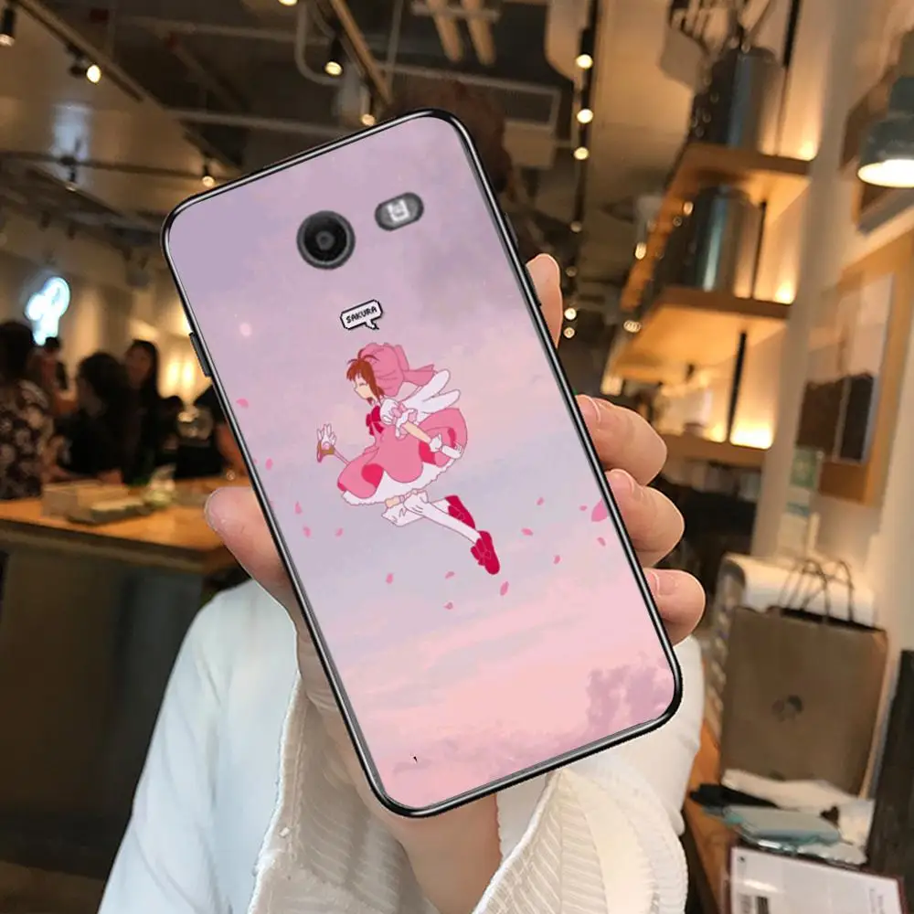 

Anime Girl SAKURA Phone Case Hull For Samsung Galaxy J 4 3 5 6 7 8 EU 2018 Plus 2017 Black Shell Art Cell Cover TPU