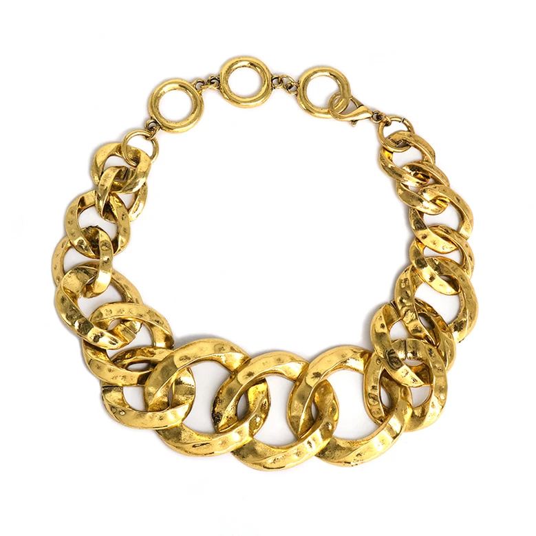 Женское Ожерелье и браслеты FASHIONSNOOPS ZA золотистого цвета Модные металлические