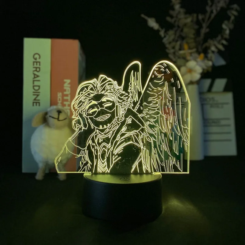

Led Night Light Touch Sensor 3D Anime Illusion Lamp My Hero Academia Hawks Kids Bedroom Nightlights Smart Phone App Control