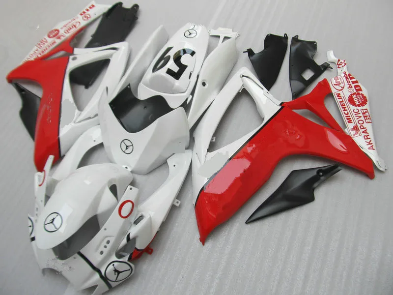Комплект обтекателей для мотоцикла GSXR600 750 K6 06 07 GSXR 600 GSXR750 2006 2007 ABS холодный белый