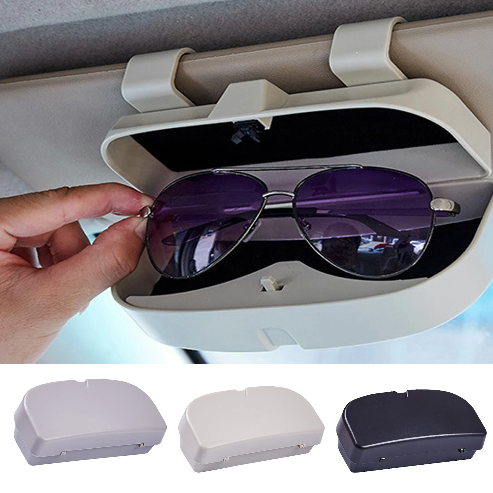 

Glasses Holder For Car Sun Visor Universal Sunglasses Holder Glasses Case Glasses Holder Car Automobiles Accessories New 2021