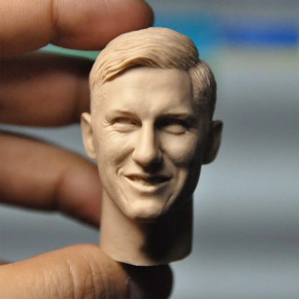 

1/6 Scale WWII German Delivery Clerk Soldier Male Unpainted Head Model Smile Face DIY