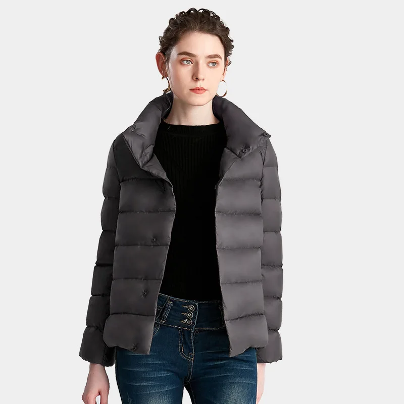 Женский пуховик Осень зима 2020 женский в Корейском стиле ультра легкий Женская
