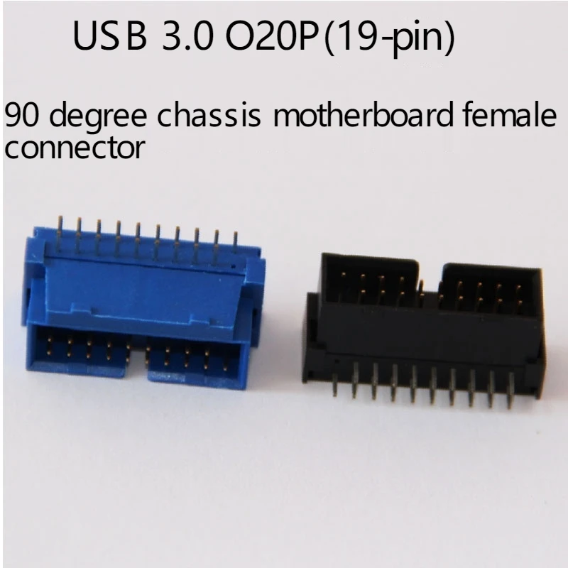 2 шт. высококачественный usb3.0 папа IDC 20-контактный интерфейс материнской платы шасси 19-контактный 90-градусный 20-контактный Штекерный разъем