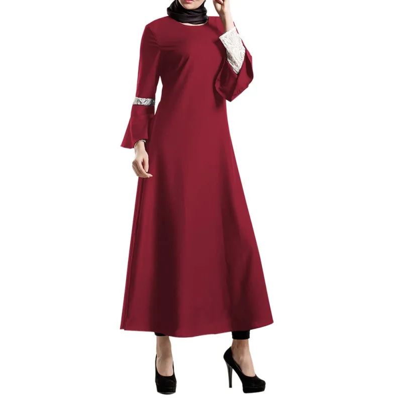 Abaya мусульманское длинное платье Amira Khaleeji Jilbab кружевное в пол с длинным рукавом