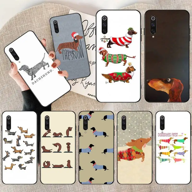 Чехол для телефона Dachshund Teckel Dackel Dog poster мягкий черный Xiaomi Mi10 10Pro 10 lite Mi9 9SE 8SE Pocophone F1