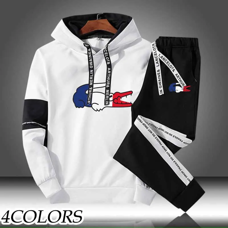 

Autumn Most Popular Brand Tracksuit Hooded Pullover and Jogger Pants Classic Men/Women Daily Casual Sports Hoodie Jogging Suit