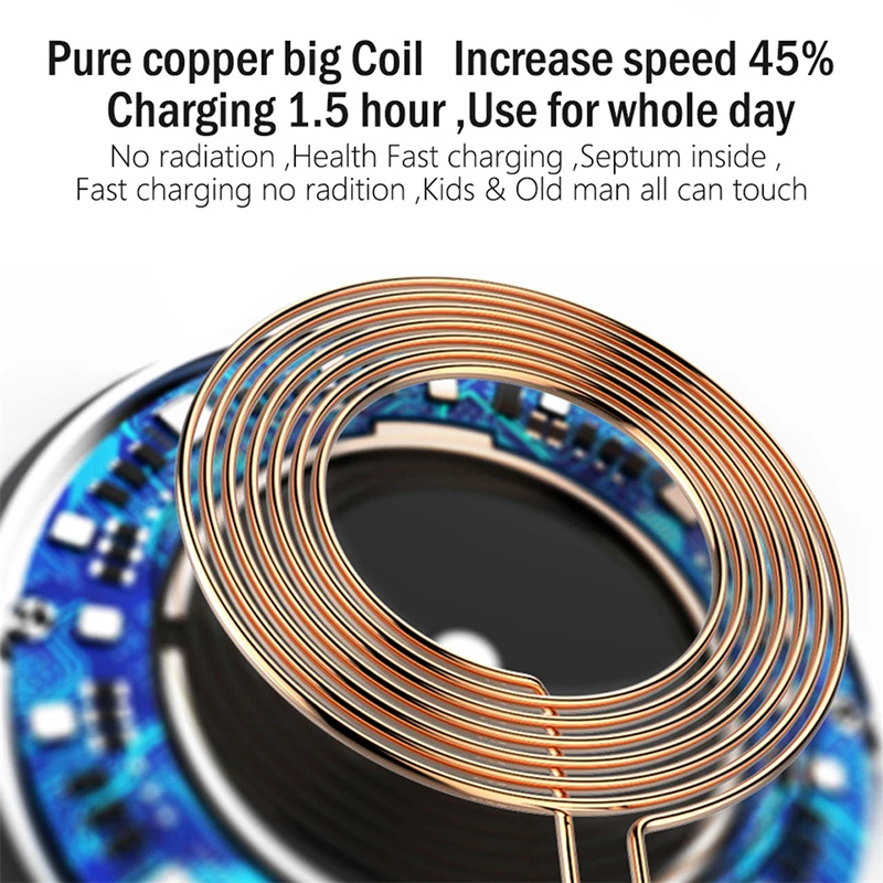 Qi Беспроводное зарядное устройство для зарядки индукционное iPhone 8 Plus/ X Samsung Xiaomi