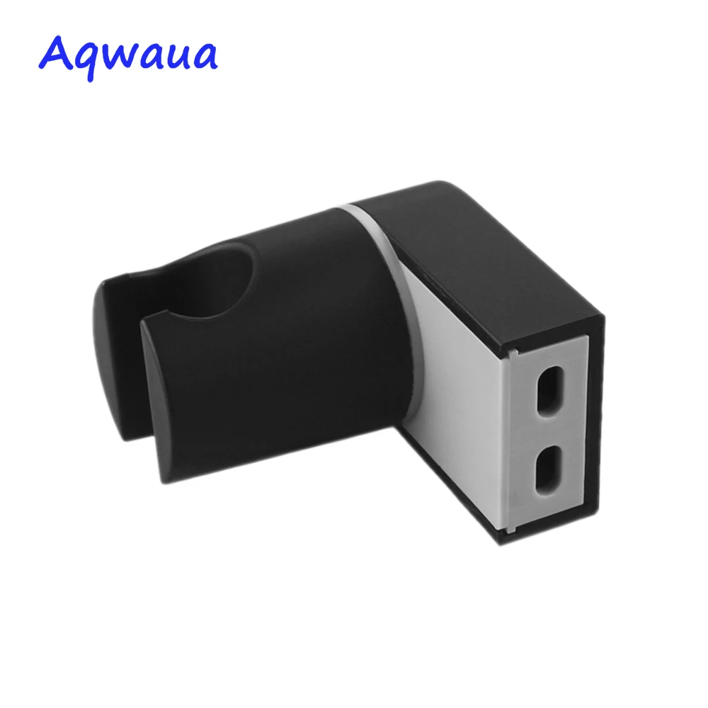 aqwaua shower head holder bracket stand 2 position for bathroom use standard size bath accessories matt black abs plastic free global shipping