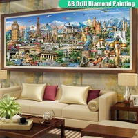 new ab drill diamond painting city view large size embroidery 5d diy full squareround mosaic cross stitch kits home decor gifts