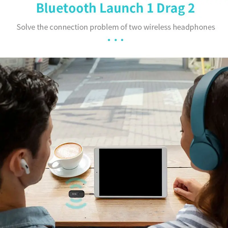 

Bluetooth 5.0 Transmitter Receiver Wireless 2 in 1 Chargable for TV PC Car Speaker 3.5mm AUX Hifi Music o Adapter