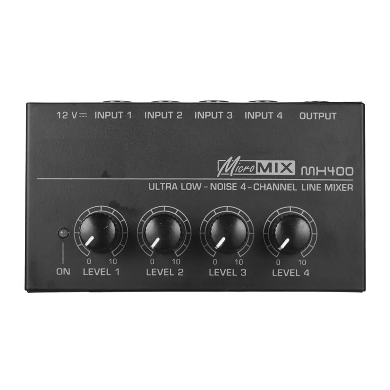 

MX400 Ultra-compact Low Noise 4 Channels Line Mono Audio Mixer US/EU/UK plug