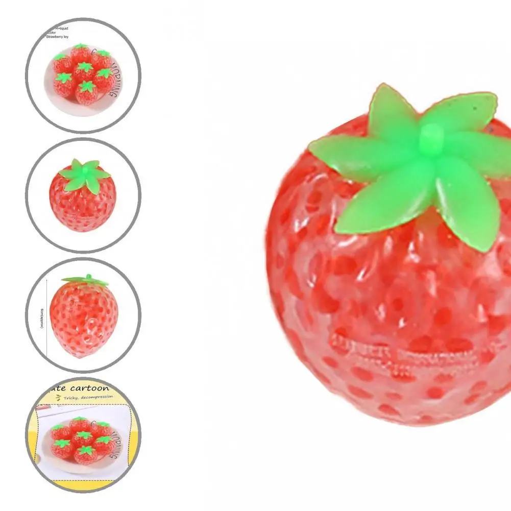

Decompression Toy Spring-back Strawberry Vent Squeeze Toys Soft Wear-resistant Anti Stress Toys