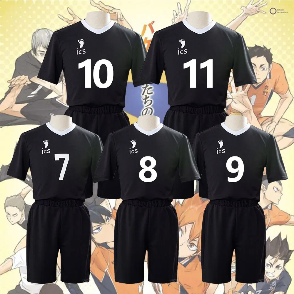 

1 Набор Haikyu! Haikyuu! Miya Atsumu косплей костюм черный костюм топ + брюки Хэллоуин карнавальвечерние