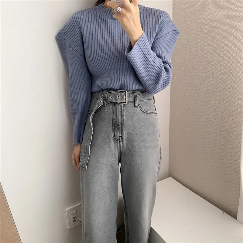 

simple solid basic winter sweater fashion winter thicken basic sweater outgoing all-match solid sweater 2021 new arrivals