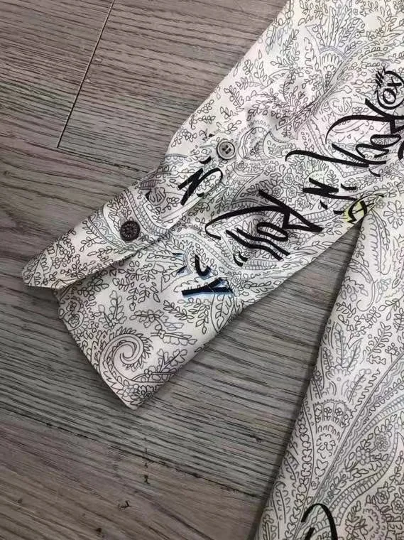 

Women Shirt Dress 100% Silk Long Sleeve Paisley Print Turn-down Collar One Pocket Single Breasted Mini Dresses 2021 New Autumn