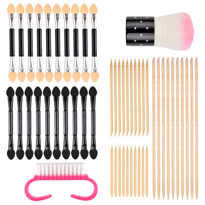 

Wood Sticks for Cuticle Pusher Cuticle Remove Tool forks for nails Manicures Tools Disposable double-ended eyeshadow brush