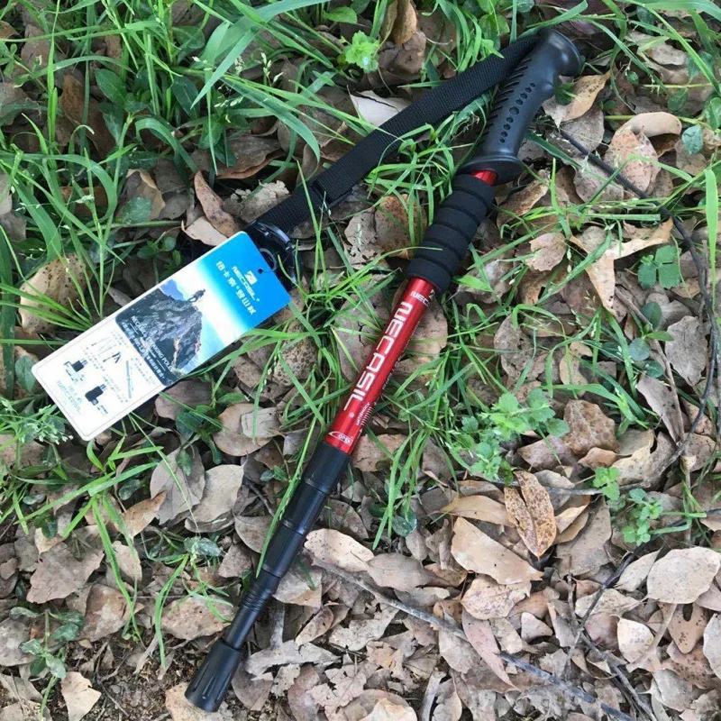 

4 level Walking Adjustable Trekking Pole Anti Shock Ultra Light Alpinism Pole Telescopic Ultralight Hiking Travel Non-slip Stick