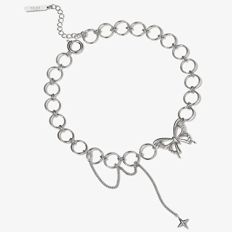 Цепочка-чокер Женская с подвеской в виде бабочки круга Креста 2020 | Украшения и