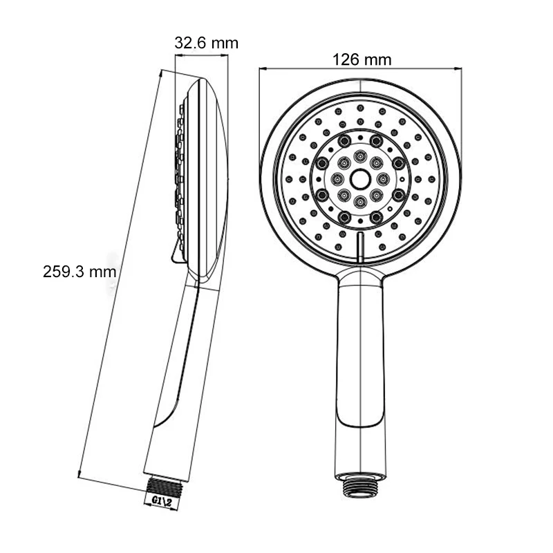 Gisha ручной душ 5 струйный патент Showerhead водосберегающий дождевой Душ высокого