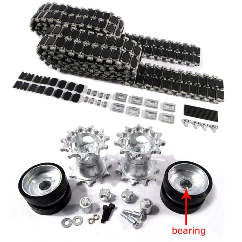 MATO 1/16 Цельнометаллическая гусеница подвесное пластиковое приводное колесо