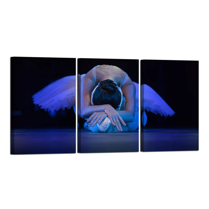 

3 Panels Canvas Wall Art Painting Ballet Dancer on Stage Print Home Decor Poster Modern Living Room Decoration Pictures