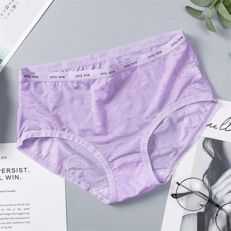 M-XXXL, женские бесшовные трусики, модные сексуальные удобные прозрачные трусы, женское и дамское сексуальное нижнее белье - Цвет: Лаванда