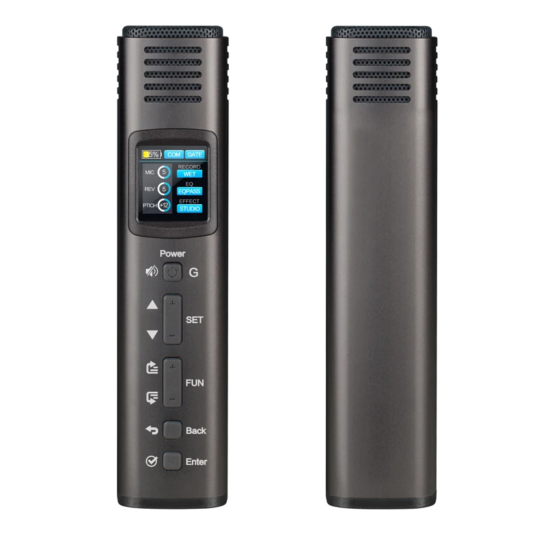 

New design YR12 studio condenser microphone with reverb delay EQ function