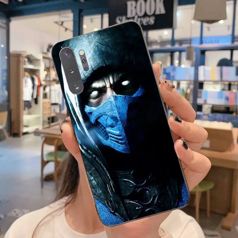 YJZFDYRM Скорпион в Mortal Kombat черный ТПУ мягкий чехол для телефона Samsung Note 7 8 9 10 Lite Plus Galaxy