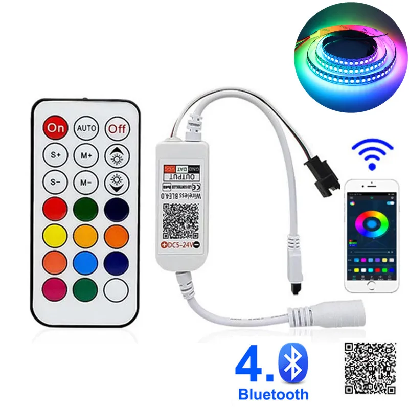WS2812B Светодиодные ленты Управление DC5 24V 21key ИК пульт дистанционного управления