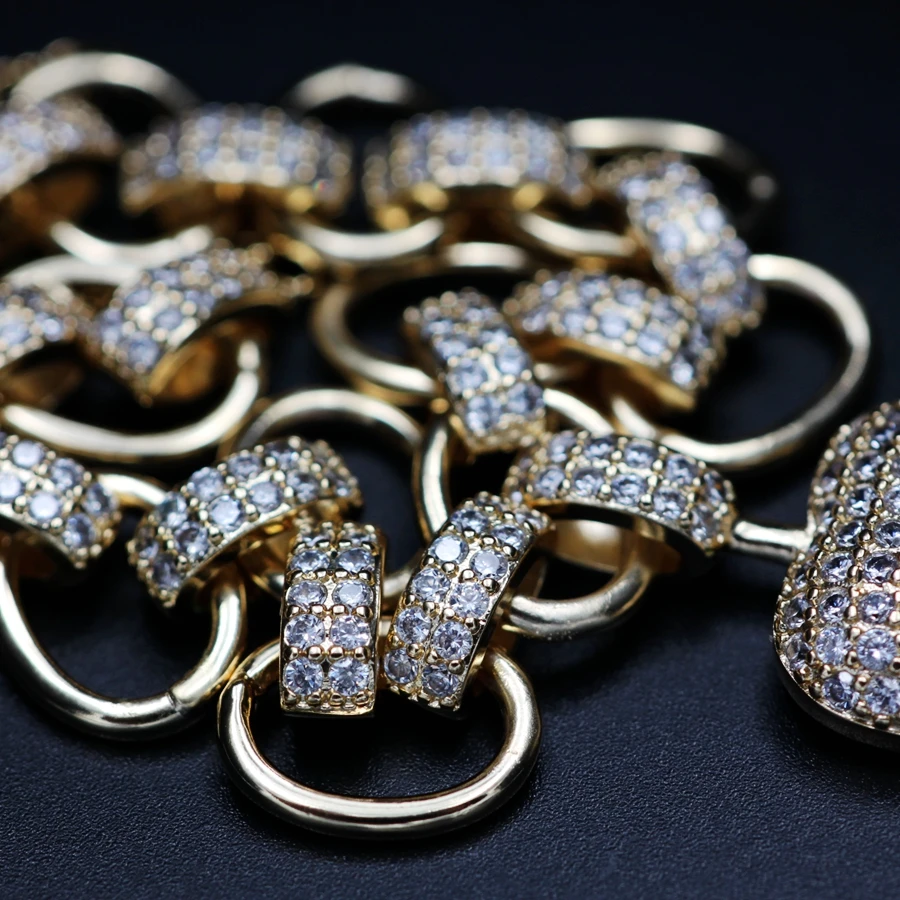 

Luxury Heart Shape Jewelry Sets Accessories AAA Zirconia Gold Color Pendant Necklace Bracelets Bangles sets For Women Jewelry