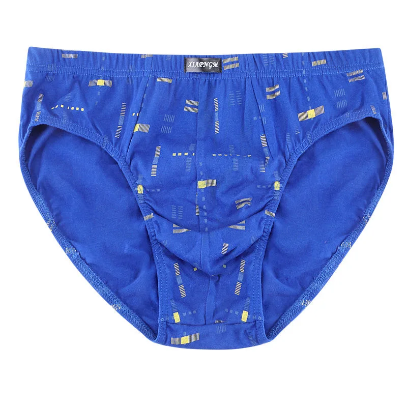 5Pcs/Lot Briefs Men'S Underwear Cotton Mid-Waist Comfortable Breathable Sports Printing Men'S Large Size Youth Briefs