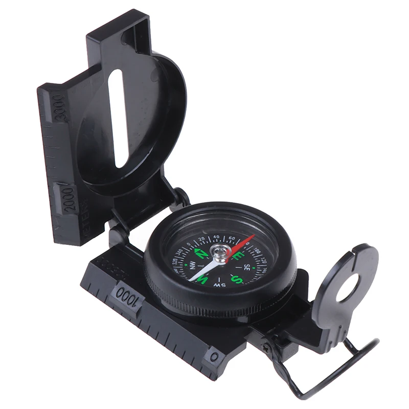 

Portable Army Green Folding Lens Compass Military Multifunction Compass Boat Compass Dashboard Dash Mount Outdoor tools