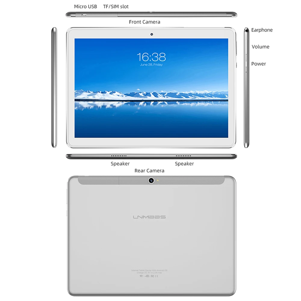 Планшет LNMBBS W109, 10,1 дюймов, 3G/4G, фаблет, планшеты, 4 Гб+ 64 ГБ, 1920*1200, Android 9,0, WiFi, Bluetooth, gps, камеры, sim-карты, планшетный ПК