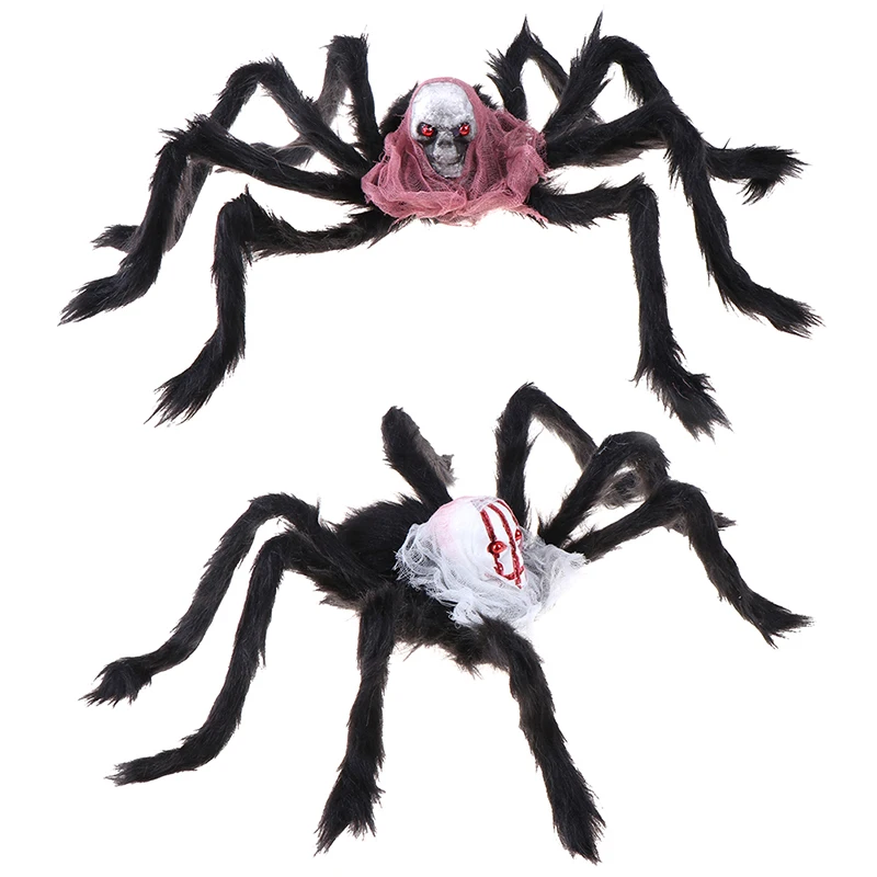 1 шт. супер большой черный плюшевый Паук Стиль праздничные украшения для