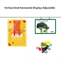 a6 plastic hanging frame supermarket price display hanging clip with frame board
