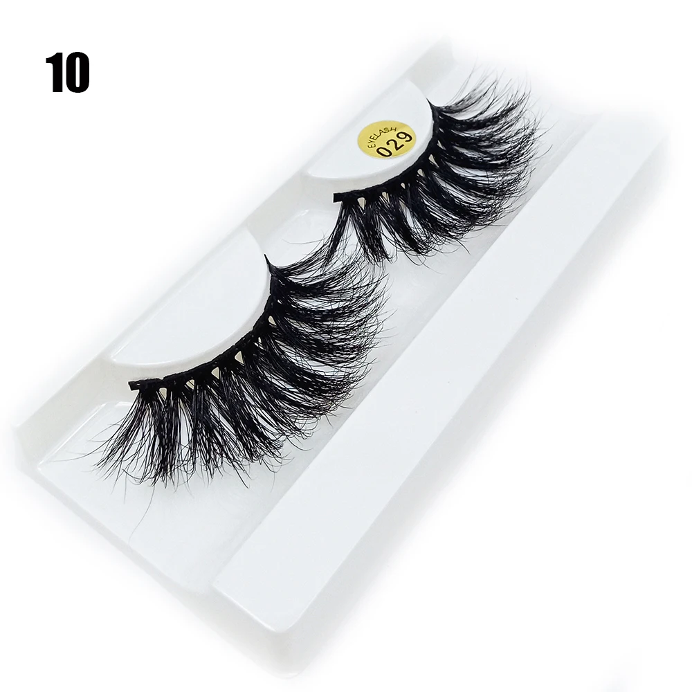 10 Новая мода 1 пара 25 мм Lashes100% 3D норковые накладные ресницы толстые длинные ресницы пушистые Накладные ресницы ручной работы - Цвет: 10