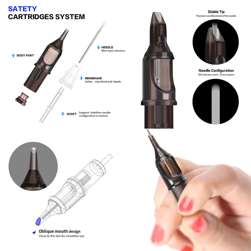 Professional Tattoo Kit LCDTattoo Power Supply Tattoo Rotary Pen Machine Set Permanent Makeup Cartridge Needle Tattoo Box Art