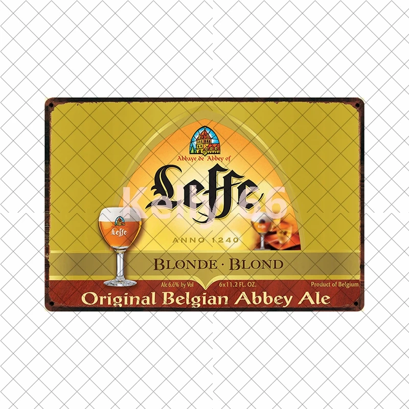 [Kelly66] бельгийский пивной Лефф Duvel блондинка Affligem жестяная металлическая вывеска