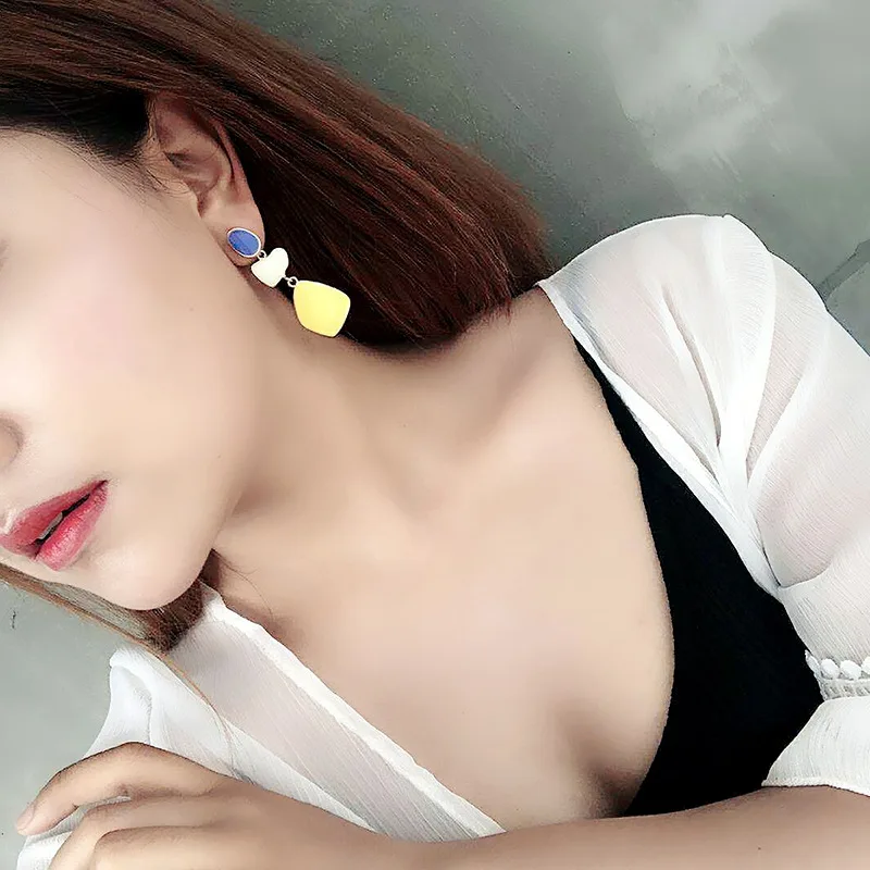 XZP 2019 новые модные корейские красочные глянцевые геометрические нестандартные