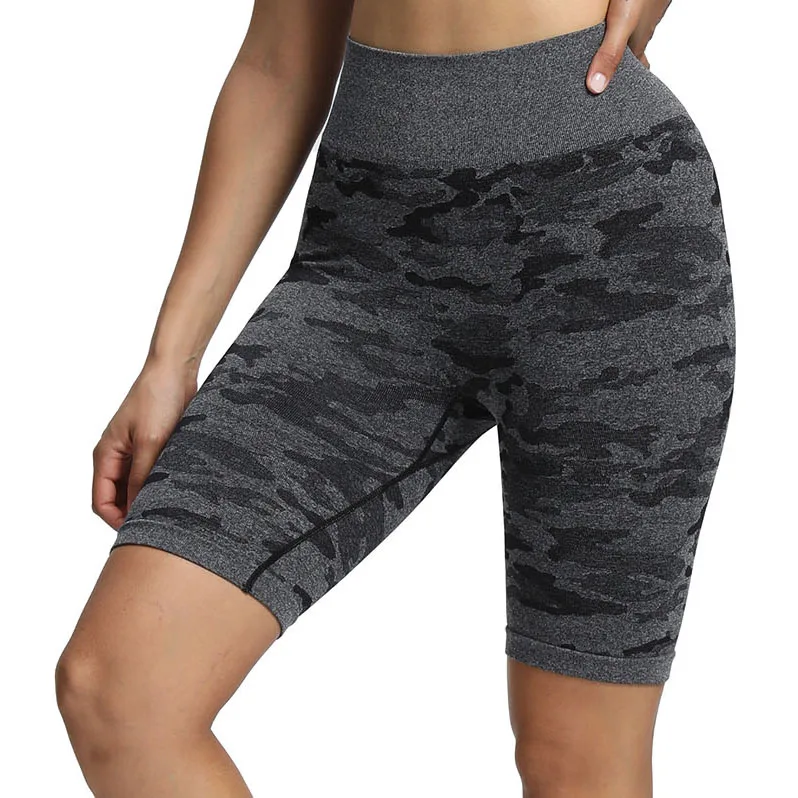 

Monster Fitness Camo, велосипедные бесшовные байкерские шорты, шорты для бега, женские шорты для тренажерного зала, шорты для фитнеса, спортивная оде...