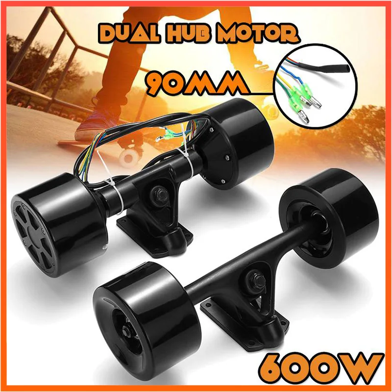 

Electric Skateboard 600W DC Brushless Wheel Motor Remote Control Mini Cruiser Longboard Double Drive Scooter Hub Motor Kit