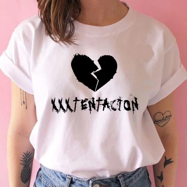 

xxxtentacion t shirt women rap hip hop fashion rip tshirt female clothes tops tee Casual harajuku cartoon t-shirt Ullzan