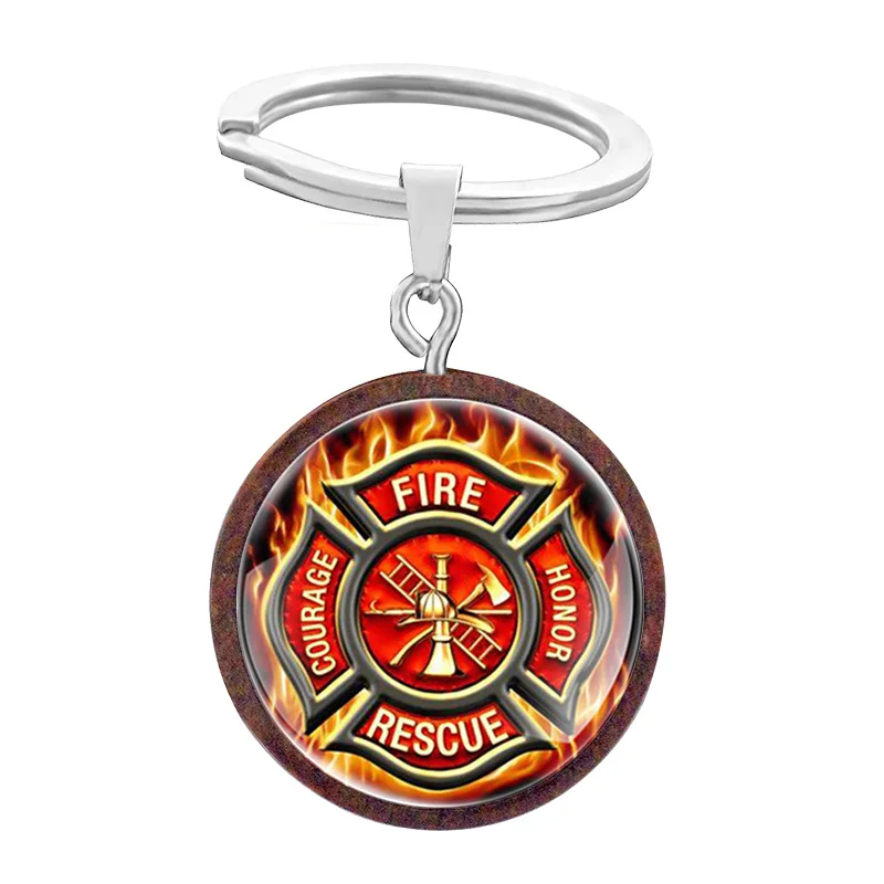Классический очаровательный брелок с изображением огненного героя пожарного