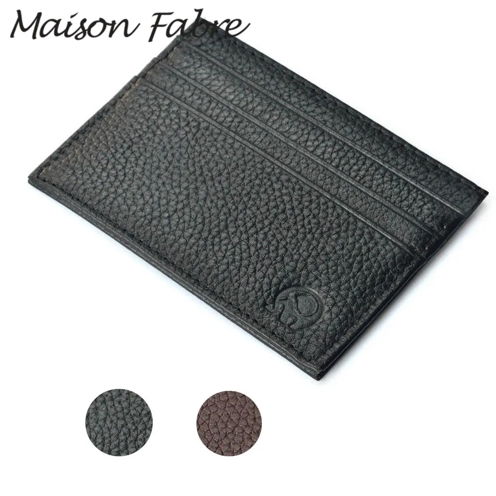 Maison Fabre business men credit Card Holder wallet mini vintage leather Women coin purse small for cards | Багаж и сумки